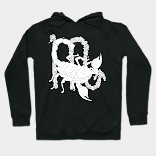 Scorpio - Black and White Hoodie